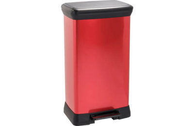 Curver 50 Litre Pedal Bin - Red.